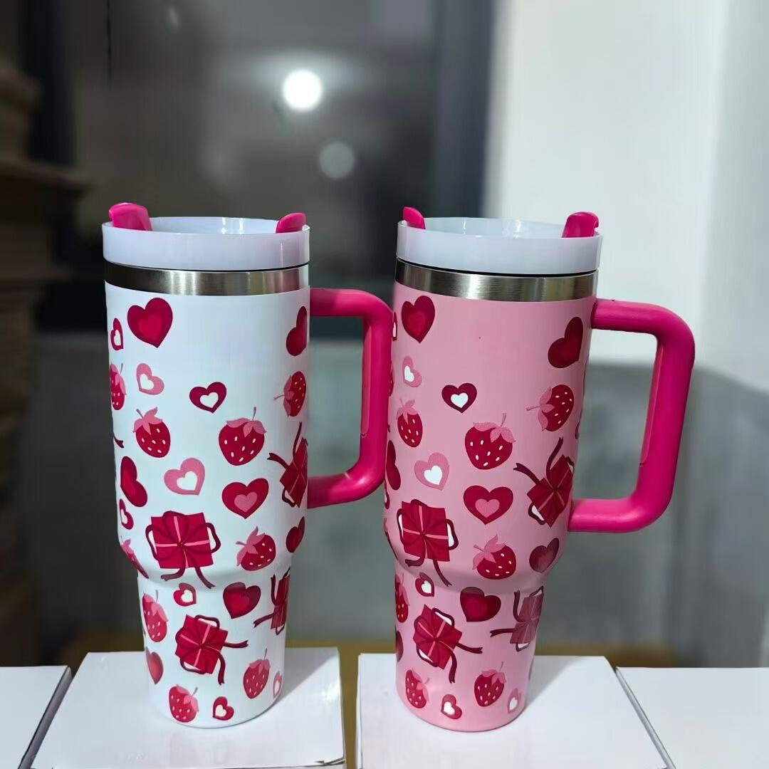 40oz Valentine's Day Cartoon Pattern Designs Stainess Steel Quencher Tumbler -CNLCA