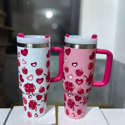 40oz Valentine's Day Cartoon Pattern Designs Stainess Steel Quencher Tumbler -CNLCA