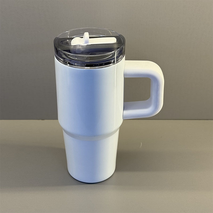 14oz White Blank Sublimation School Kids Tumbler with Leak Proof Lid & Color Handle-CNLCA