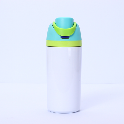 16oz/19oz/24oz/32oz Flip Straw Lid White Sublimation Stainless Steel Sports Owala Style Water Bottle-CNLCA