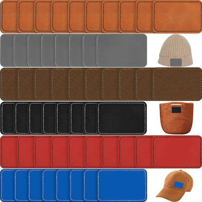 PU Leather Label Leather Signboard for Cap Hats Clothing Accessories Denim Leather Trademark for Laser-CNLCA