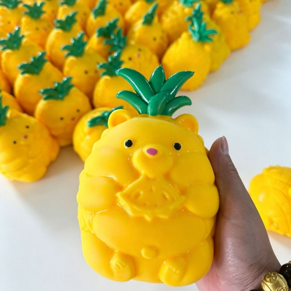 24Pack Cute Jumbo Giant Pineapple Bear Squishy Fidget Toy Sensory Stress Ball Fruit Bear Squeeze Sensory Toy-CNLCA