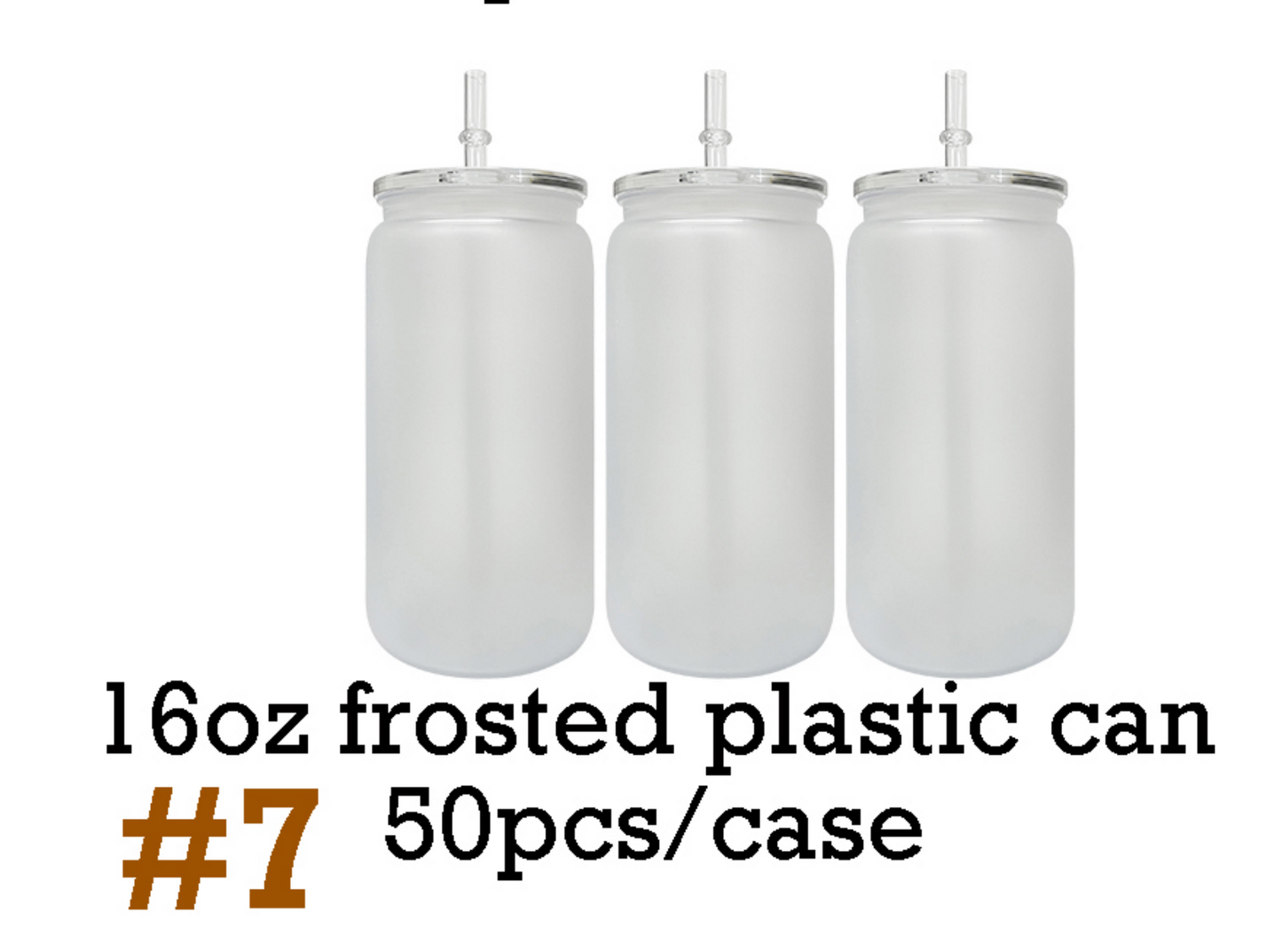 16oz Frosterd Plastic Can For Vinyl And UV dtf wraps-CNLCA