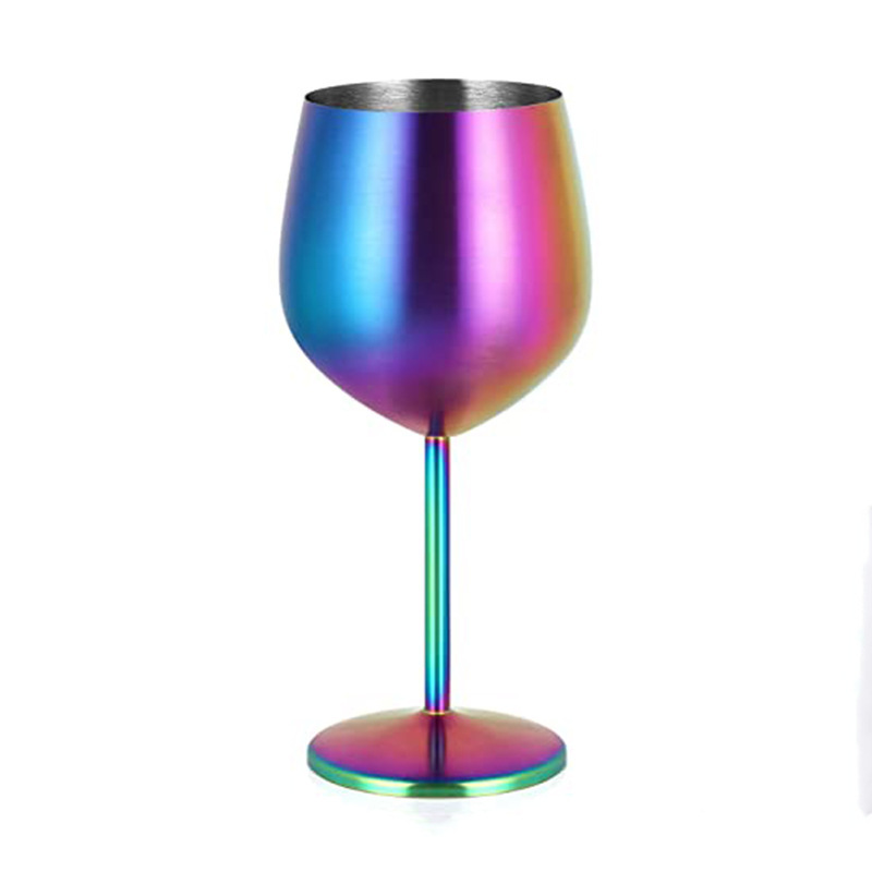 18oz Stainless Steel Electroplated High-legged Red Wine Cup and Champagne Glass Burgundy Wine Tumbler For Laser-CNLCA