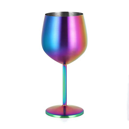 18oz Stainless Steel Electroplated High-legged Red Wine Cup and Champagne Glass Burgundy Wine Tumbler For Laser-CNLCA