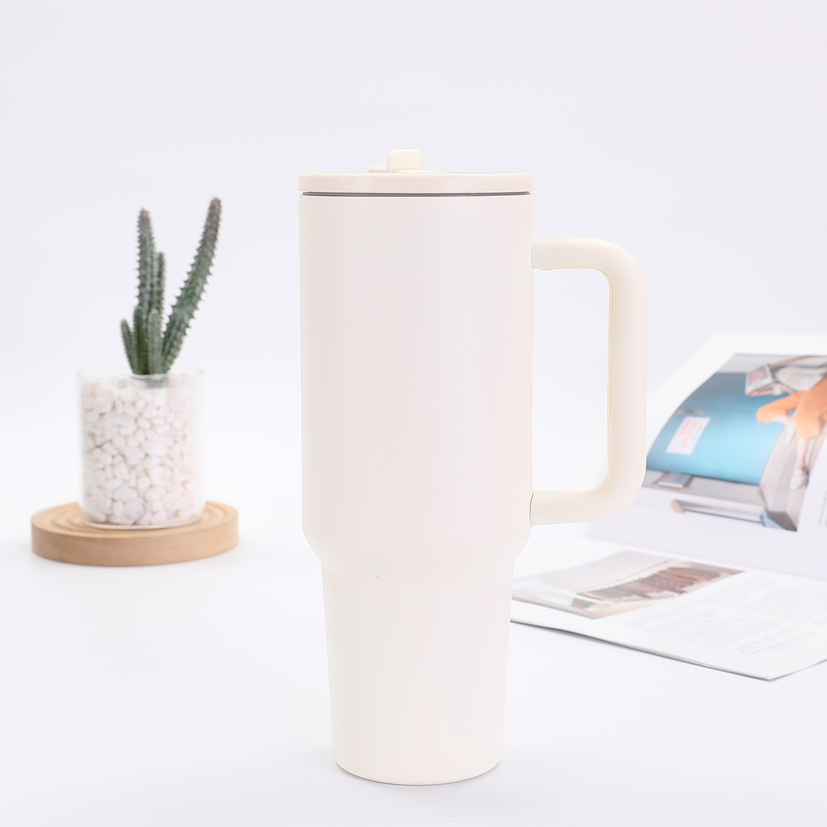 30oz 40oz Powder Coated Stainless Steel Flip Straw Lid Tumbler-CNLCA