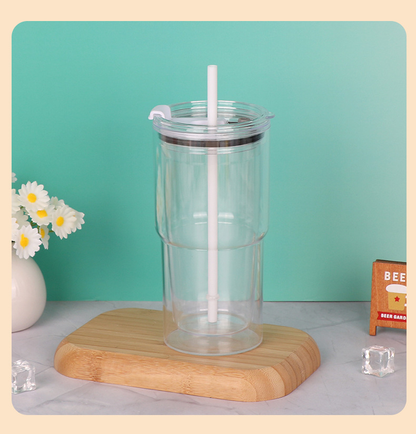 40Pack 17oz Colorful Double Wall Pre Drilled Snow Globe Plastic Tumbler Snowglobe Cup-CNLCA