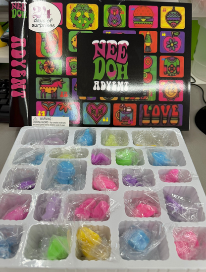 30sets NeeDoh Style Advent Calendar Blind Box Contains 24 Mini Squishy Fidget Toys for Christmas Countdown-CNLCA