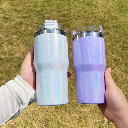 China Warehouse Blank Sublimation Shimmer 20oz Kids Sparkly Stanley Style Tumbler 25pcs/case-CNLCA