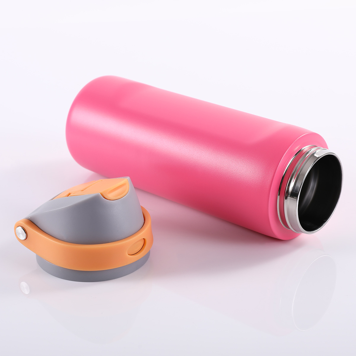 20oz 600ml/ 30oz 900ml Sports Handle Flip Straw Lid Stainless Steel Insulated Owala Style Water Bottle Double Drinking Tumbler for Laser Engrave-CNLCA