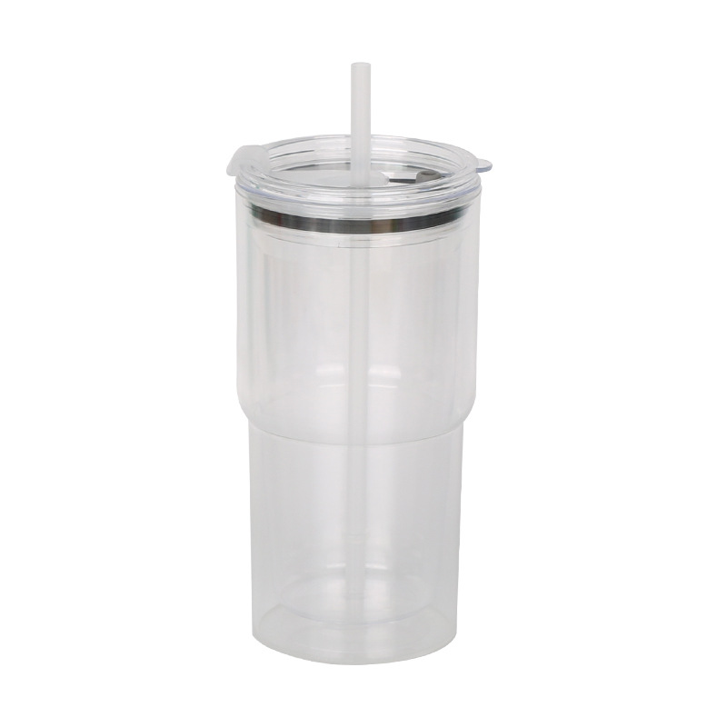 40Pack 17oz Colorful Double Wall Pre Drilled Snow Globe Plastic Tumbler Snowglobe Cup-CNLCA