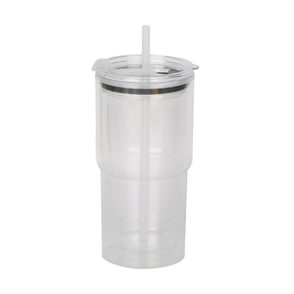 40Pack 17oz Colorful Double Wall Pre Drilled Snow Globe Plastic Tumbler Snowglobe Cup-CNLCA