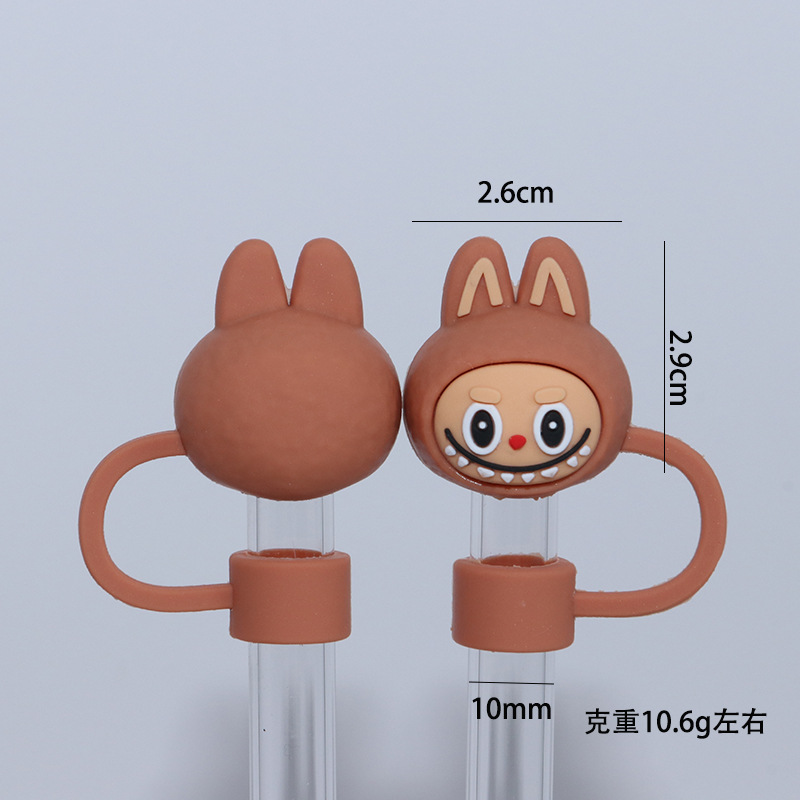 LABUBU 10mm Straw Toppers Dust-proof Plug Straw Caps for Tumbler-CNLCA