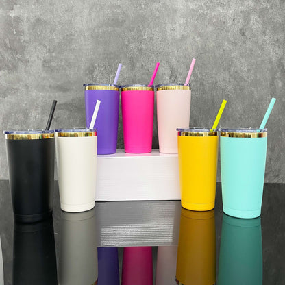 20oz Gold Plated Powder Coated Tumbler for Laser Engraved-CNLCA