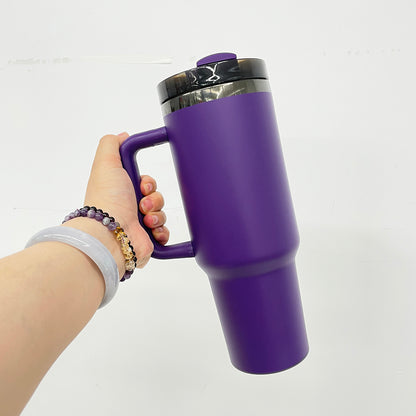 40oz Black Mirror Underneath Purple Color Powder Coating Tumblers for Laser Engrave-CNLCA