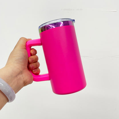 20oz Chubby Rainbow Plated Underneath Car Tumbler Mug with Removable Handle For Laser-CNLCA