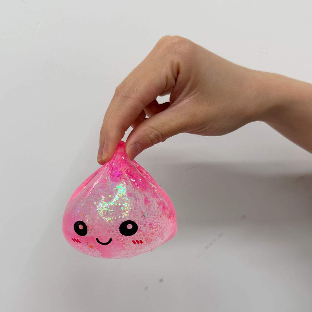 8.5cm Realistic Maltose Sugar Steamed Bun Glitter Dumpling Squishiy Slow Rising Stress Relief Fidget Toy-CNLCA
