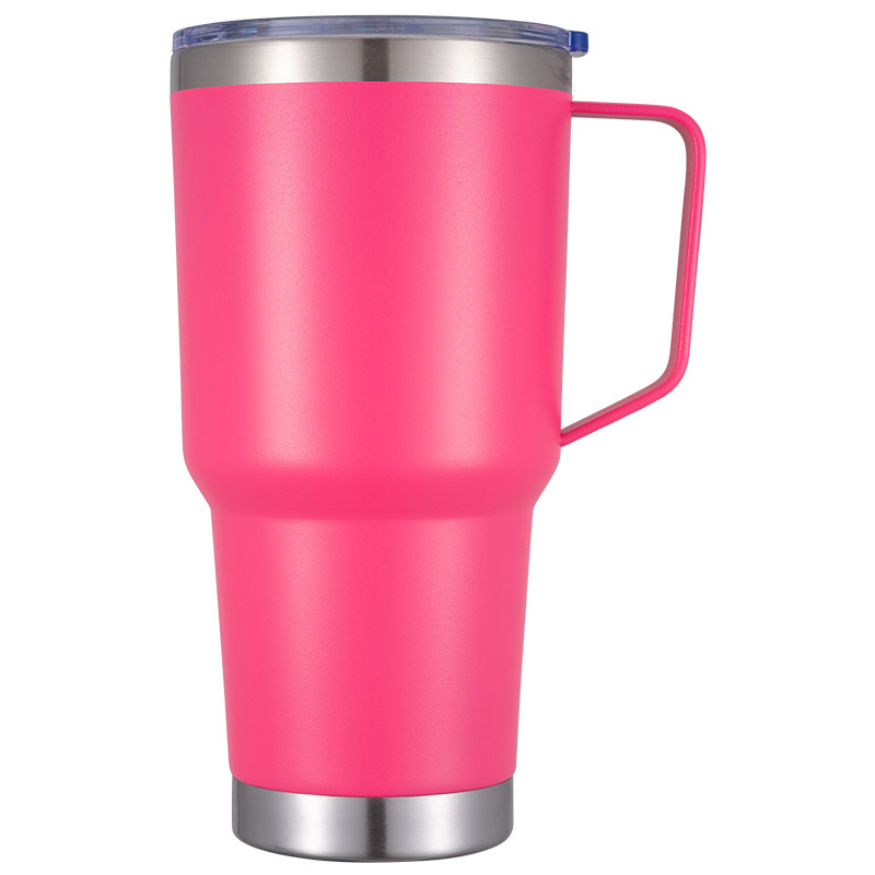 20oz 30oz Powder Coated Tumbler with Handle for Laser Engraving-CNLCA