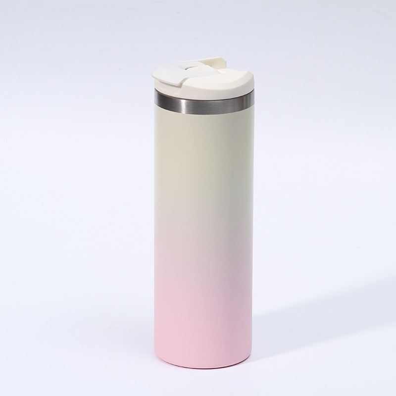 500ml 17oz Ombre Color Double Wall Stainless Steel Straight Tumbler Cup for Laser Engrave-CNLCA