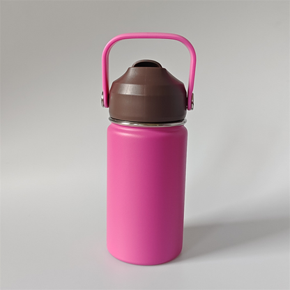 12oz Powder Coated Flip Straw Lids Tumbler Bottle For Laser Engraving-CNLCA