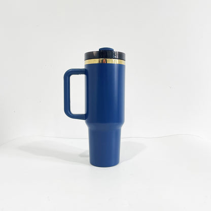 40oz H2.0 Upgraded Gold Underneath Powder Coat Tumblers Travel Mugs With Handle 20pcs-CNLCA