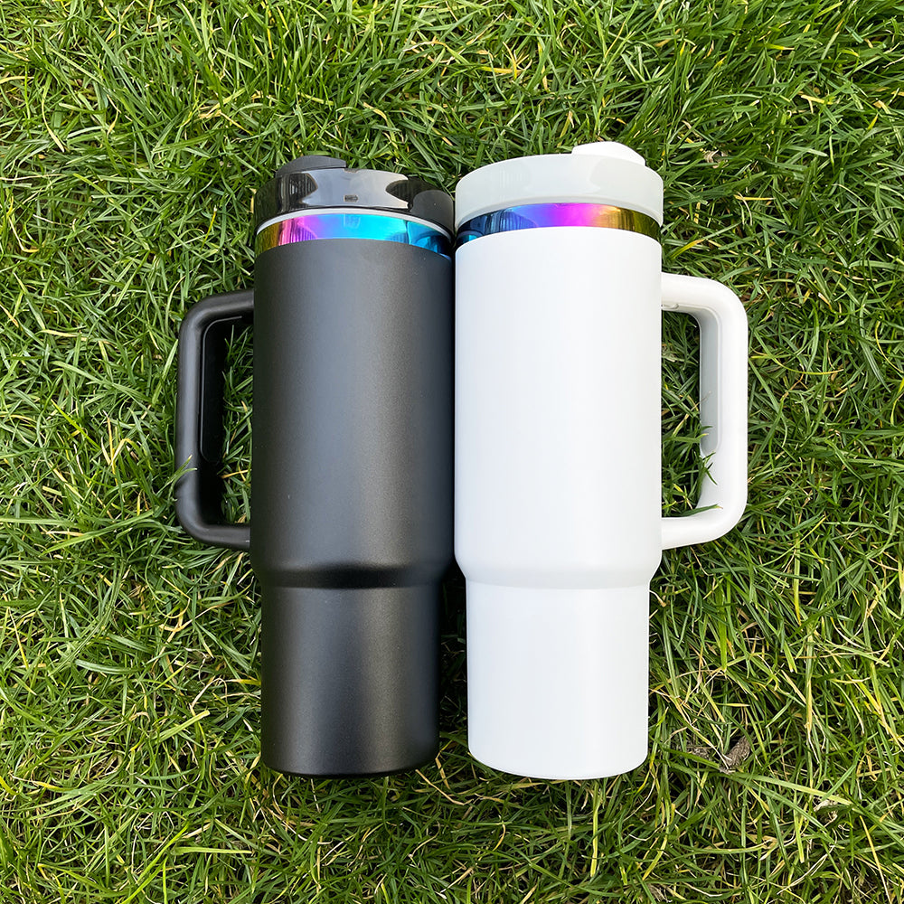 30oz H2.0 Stanley Style Rainbow Plated Quencher Tumbler-CNLCA