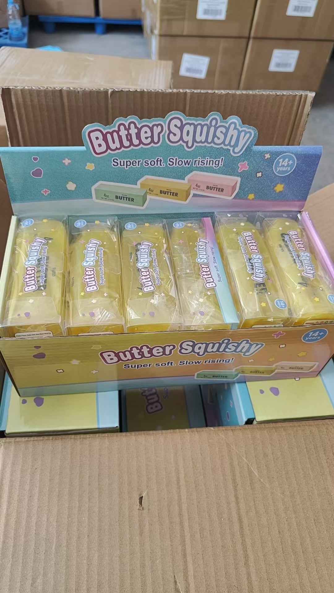 72 Pack Small Size 11cm Vaseline Filled Butter Stick Squishy Stress Toy Viral Squeeze Fidget Toy Realistic Butter Bar Shaped Anxiety Relief Toy-CNLCA