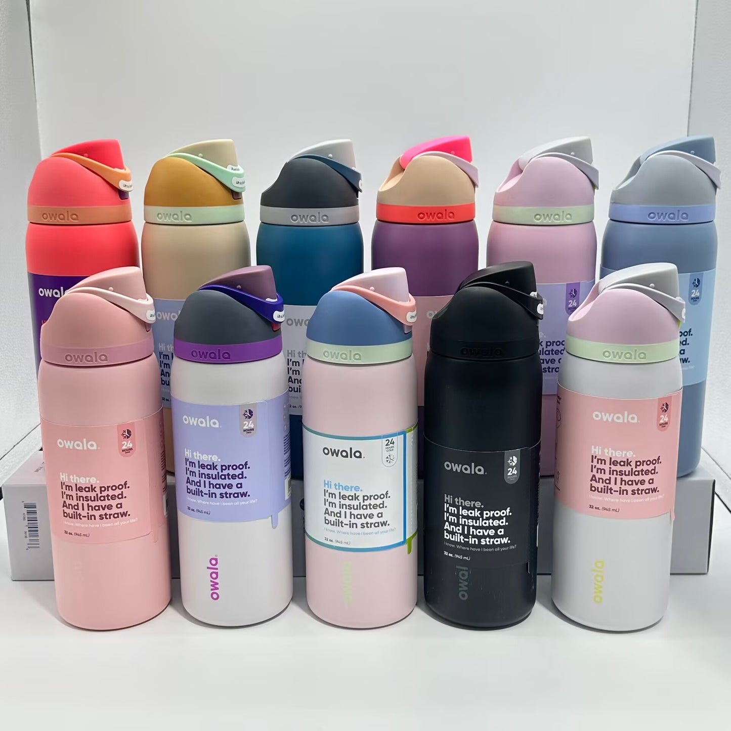 24oz 32oz Owala Style Stainess Steel Tumbler Water Bottle-CNLCA