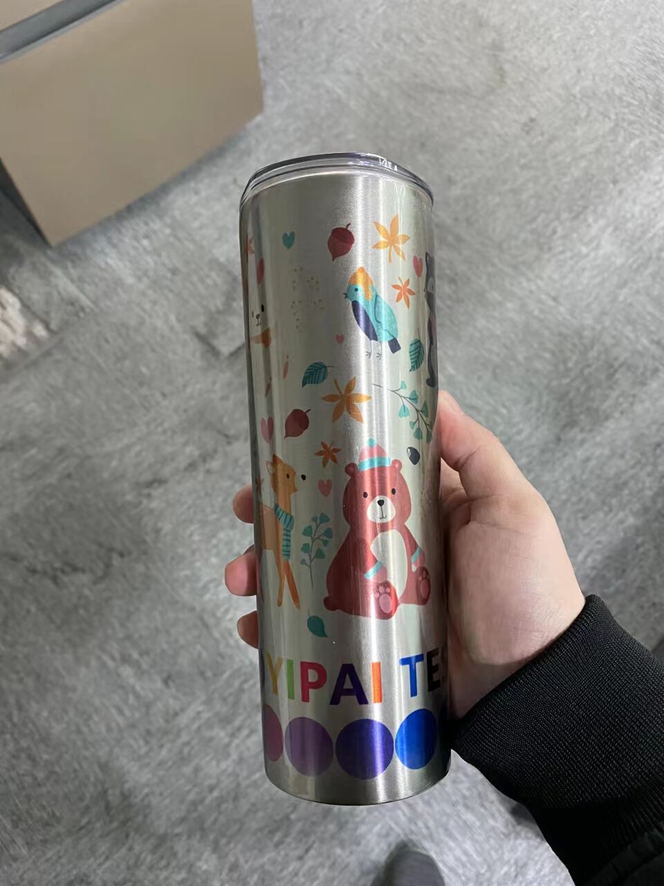 20oz Silver Metal Color Blank Sublimation Skinny Straight Tumbler -CNLCA