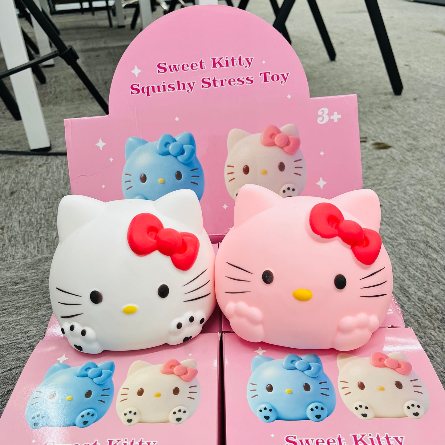 Large Kawaii Jumbo Sweet Hello Kitty Squishy Stress Toy Soft Giant Kitty Cat Squeeze Fidget Ball Anxiety Relief Gift for Girls Kids Adults-CNLCA