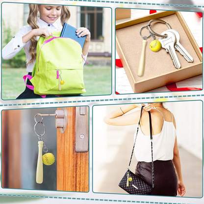 Mini Softball Baseball Bat Keychain Sports Commemorative Gift Bag Pendant-CNLCA