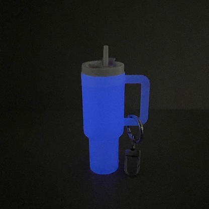40oz Stanley Style Tumbler Shaped Glow In Dark Keychain Tumbler Accessories-CNLCA