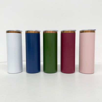 To Canada 20oz Powder Coated Copper Plated Skinny Straight Tumbler For Laser-LCA