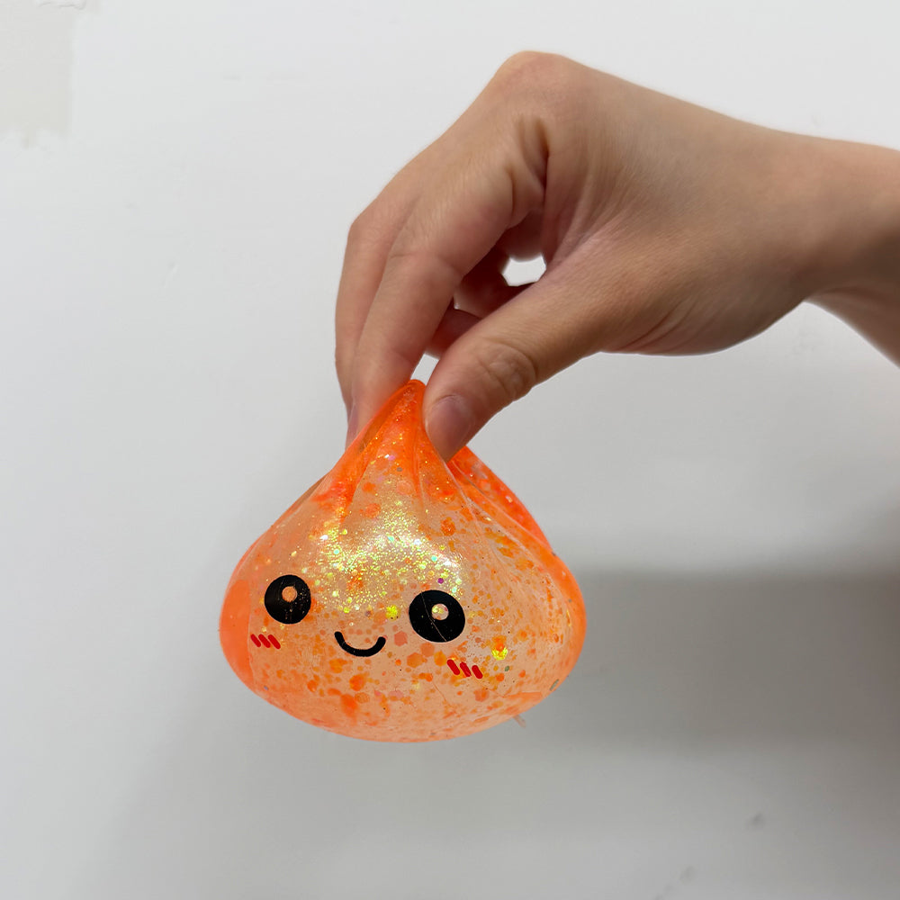 8.5cm Realistic Maltose Sugar Steamed Bun Glitter Dumpling Squishiy Slow Rising Stress Relief Fidget Toy-CNLCA