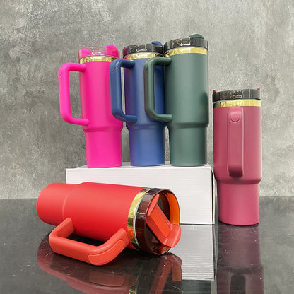 30oz Mirror Gold Plated Underneath Powder Coated H2.0 Quencher Tumblers For Laser Engraving -CNLCA