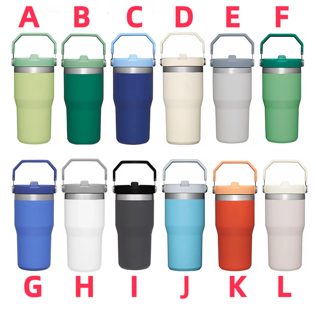 20oz Powder Coated Kids Flip Staw Tumbler Water Bottle-CNLCA