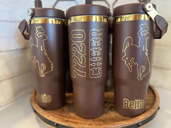 30oz Chocolate Gold Plated Underneath Flip Straw Tumbler Water Bottle For Laser Engraving-CNLCA