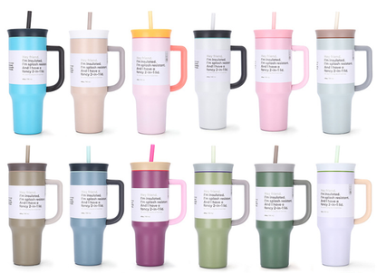 40oz Owala Style Quencher Tumbler with Handle For Laser Engraving-CNLCA