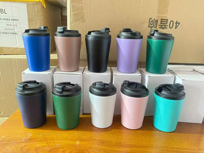 12oz 360ml Stainless Steel Graduated Coffee Tumbler Milk Cup for Men and Women-CNLCA