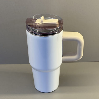 14oz White Blank Sublimation School Kids Tumbler with Leak Proof Lid & Color Handle-CNLCA