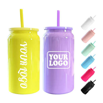 16oz Colorful Stainless Steel Metal Can Tumbler -CNLCA