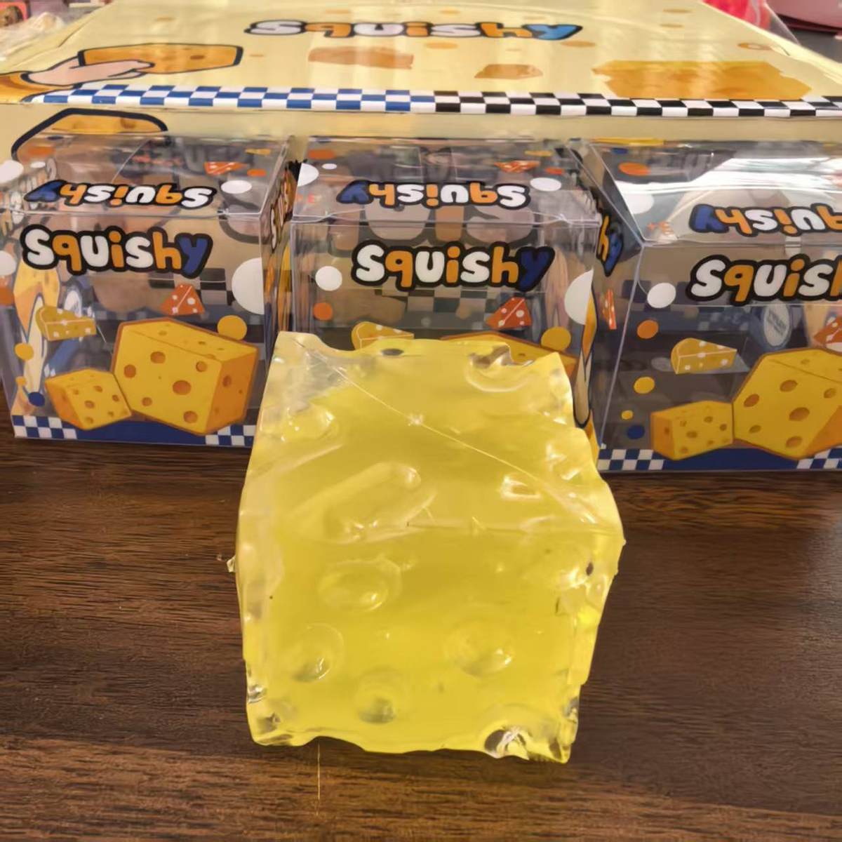 48Pack Vaseline Filled 6cm Cheese Squishy Soft No Rebound Squishies Squeeze Fidget Toys-CNLCA