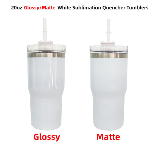 25Pack 20oz Matte or Glossy White Blank Sublimation Stainless Steel Tumbler-CNLCA