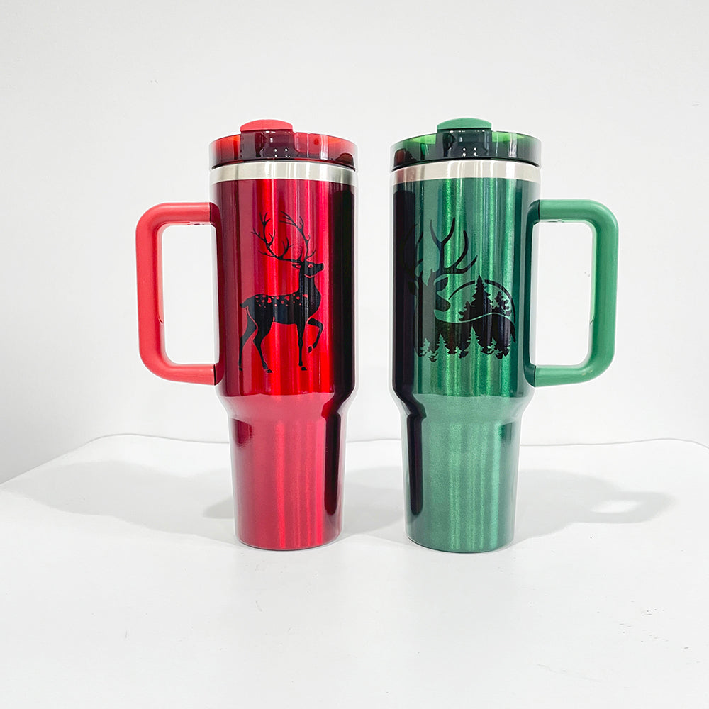 New Arrival Blank Sublimation 40oz Christmas Tumbler Stanley+Starbucks Co-branded -CNLCA