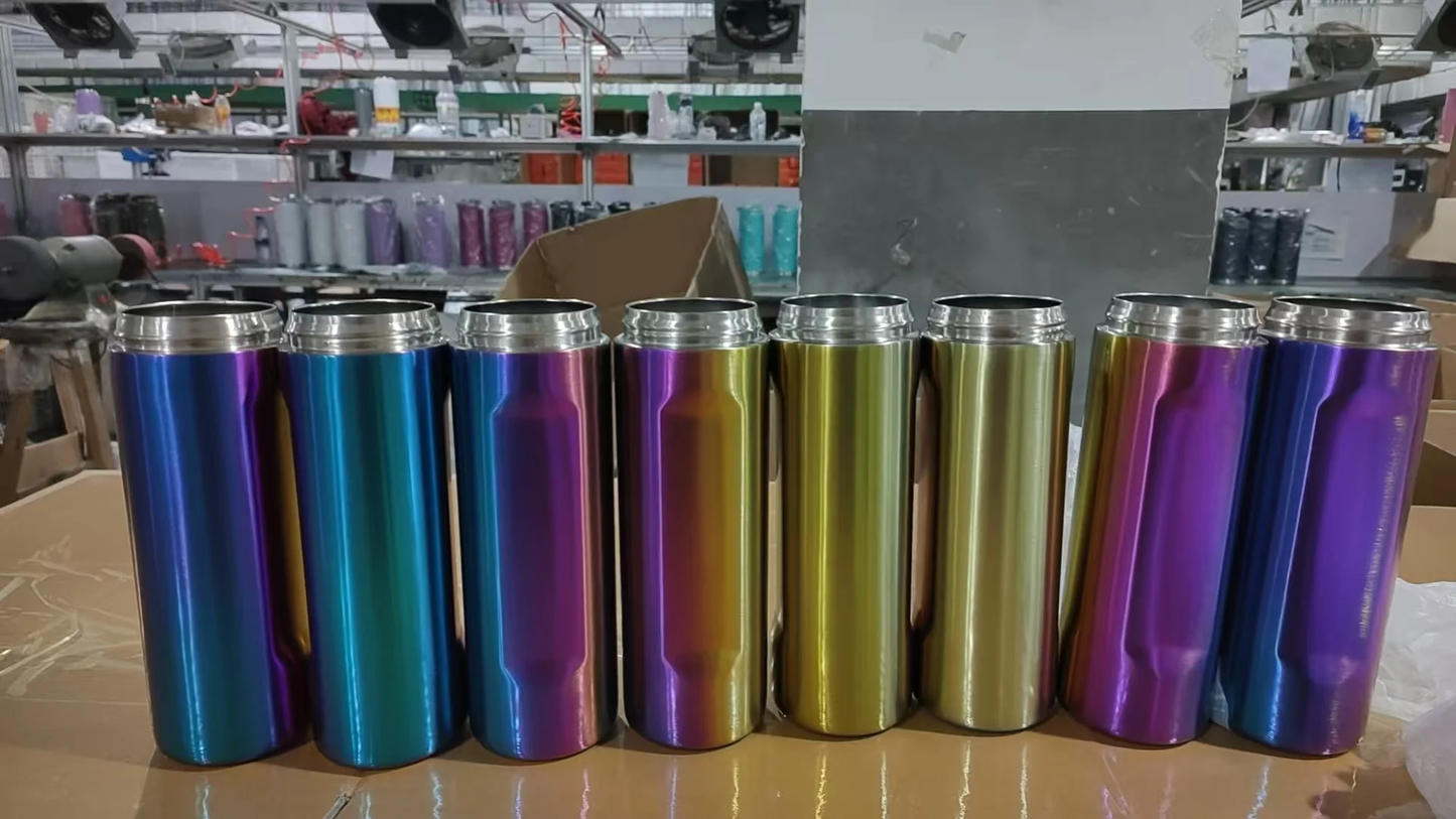 25Pack 24oz Owala Style Powder Coated Rainbow Plated Underneath Stainless Steel Tumbler Water Bottle for Laser-CNLCA