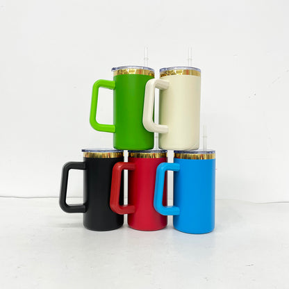 20oz Christmas Chubby Gold Plated Underneath Coffee Tumbler Mug with Removable Handle for Laser-CNLCA