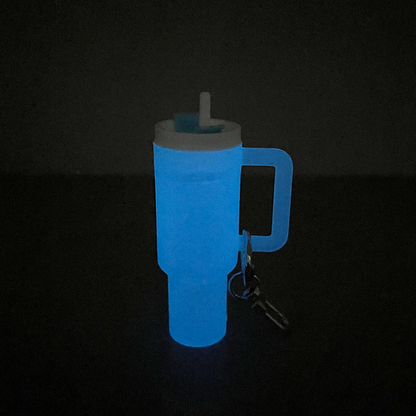 40oz Stanley Style Tumbler Shaped Glow In Dark Keychain Tumbler Accessories-CNLCA
