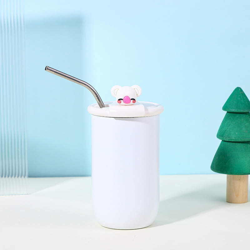 16oz 460ml Cute Cartoon Stainless Steel Insulated Cups Kids Children's Sipper Tumbler Milk Cup for Laser Engrave-CNLCA