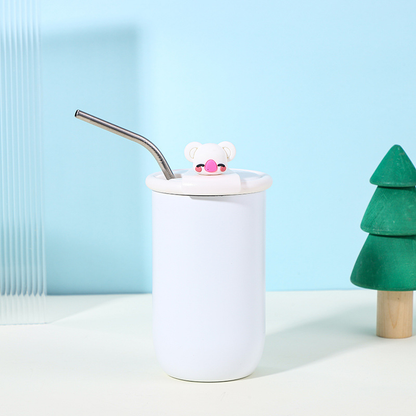 16oz 460ml Cute Cartoon Stainless Steel Insulated Cups Kids Children's Sipper Tumbler Milk Cup for Laser Engrave-CNLCA