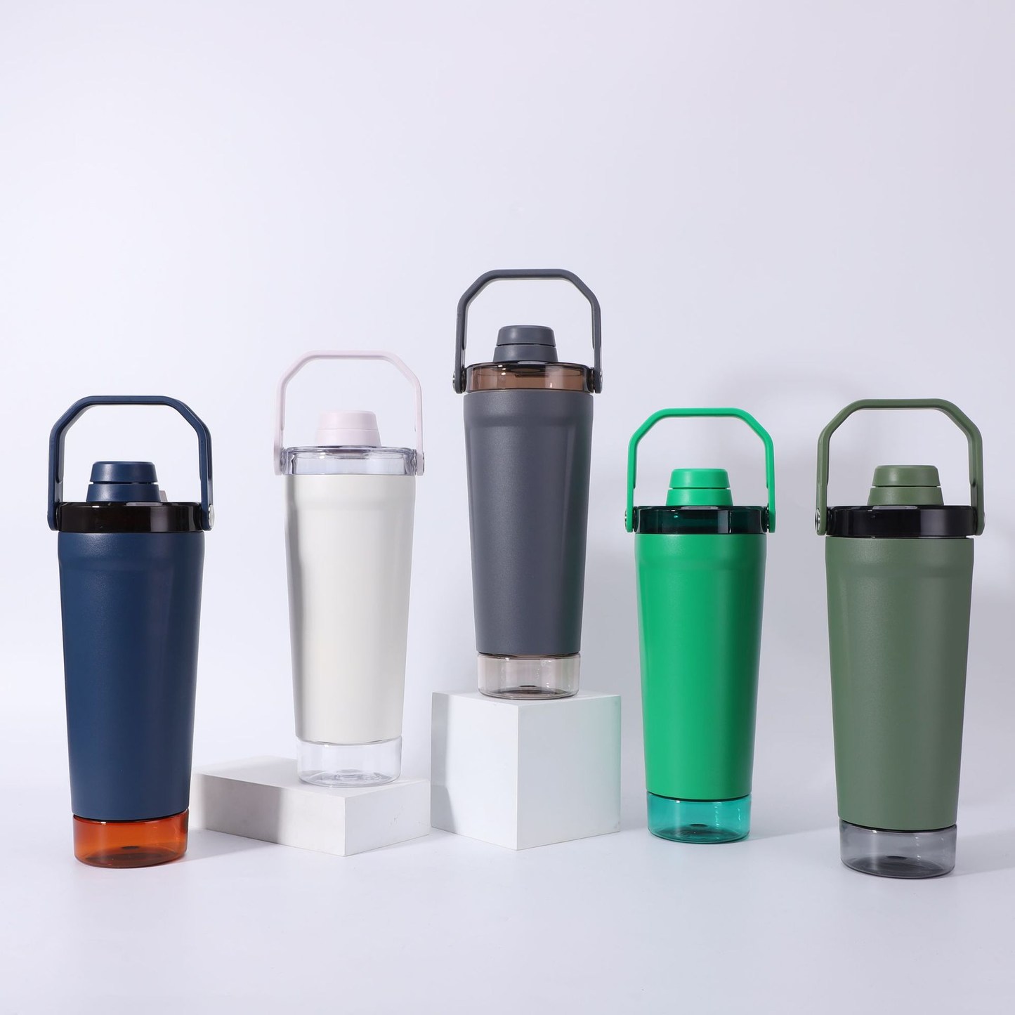 30Pack 17oz 500ml Powder Coated Double Wall Stainless Steel Portable Shake Cup Protein Fitness Insulated Stanley Style Tumbler Water Bottle for Laser Engrave-CNLCA